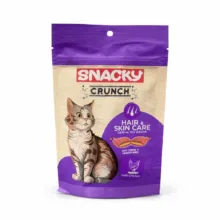 تشویقی گربه اسنکی مدل Crunch طعم مرغ و ماهی وزن 240 گرم مجموعه 4 عددی
