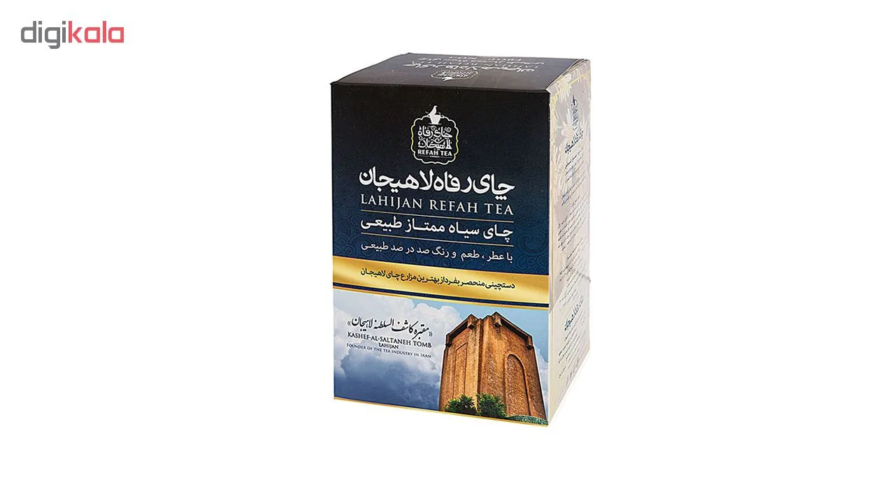 چای سیاه رفاه لاهیجان مدل ممتاز طبیعی مقدار 340 گرم