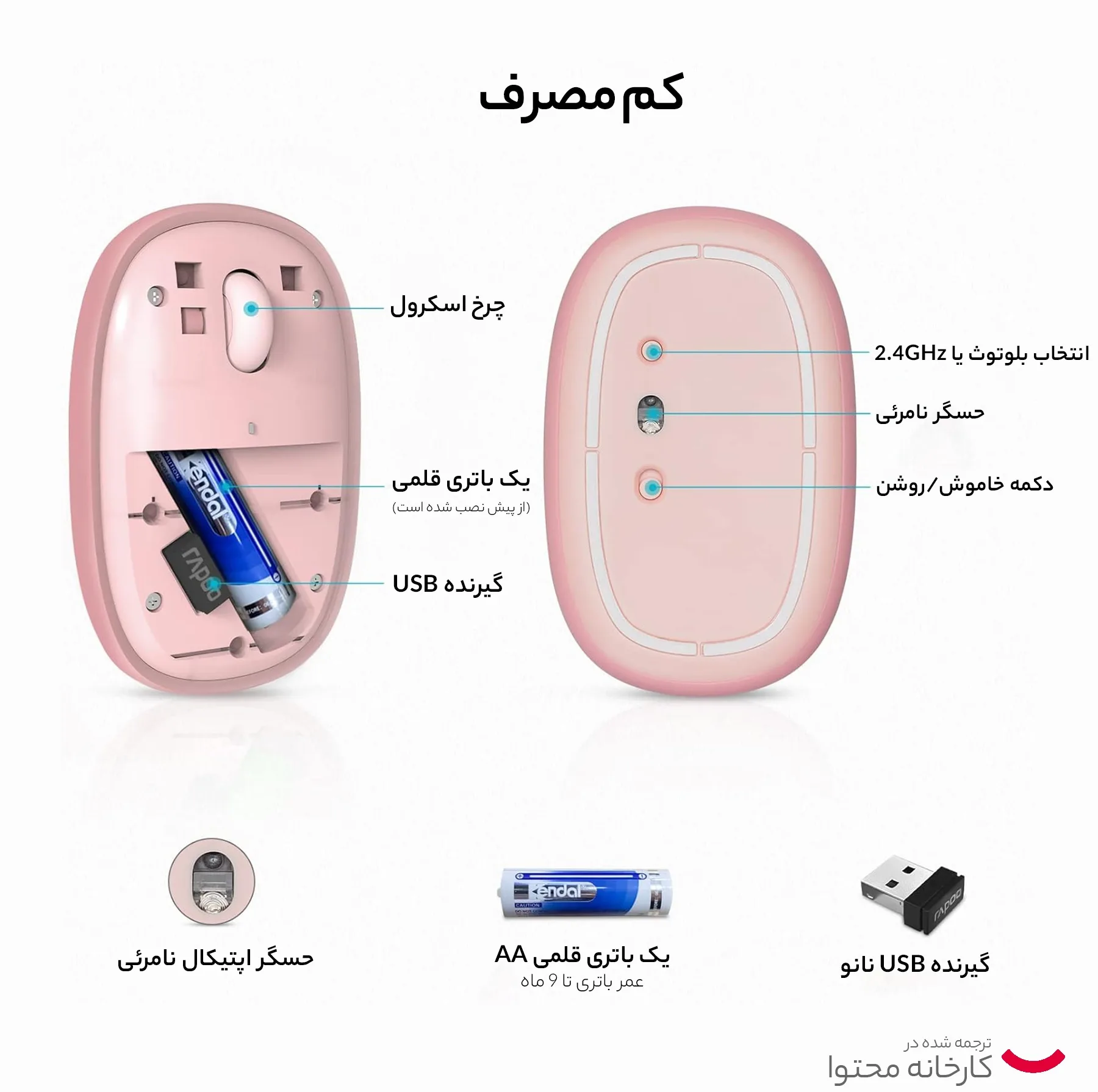 ماوس بی سیم رپو مدل M650 Silent