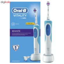 مسواک برقی اورال-بی مدل Vitality D12.513w 3D Whiteبه همراه سری مسواک برقی اورال-بی مدل EB17s Sensitive Clean
