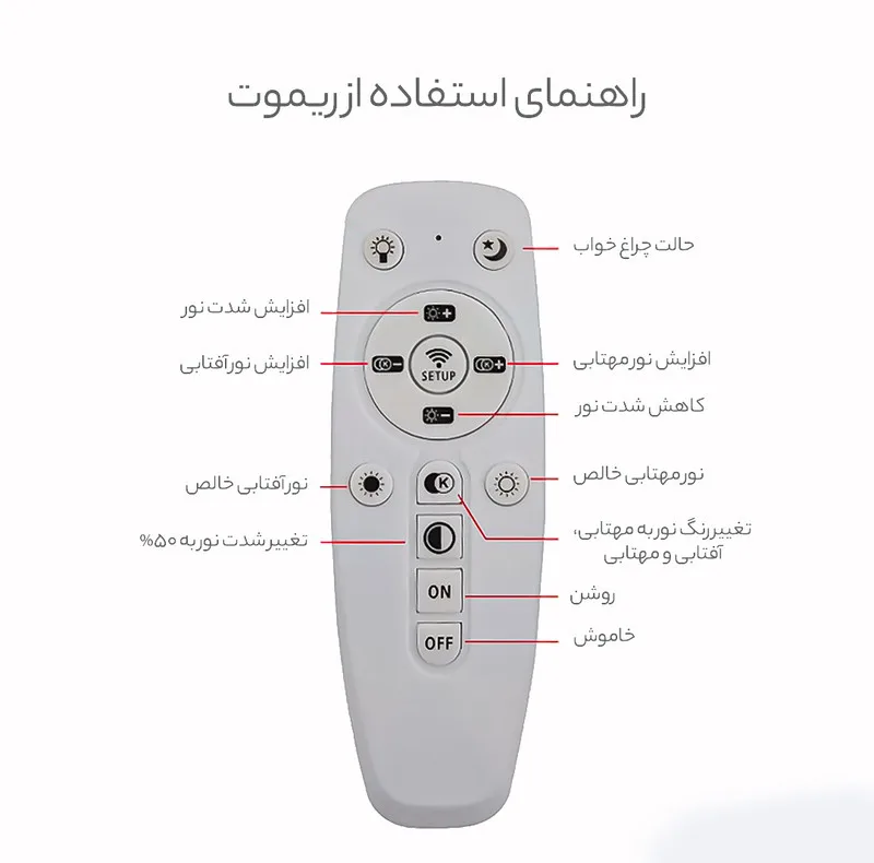 لوستر سقفی ام کی ای لایتینگ مدل مدرن کد Ringo40-S