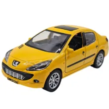 ماشین بازی ناب سل مدل پژو 207 فلزی موزیکال چراغدار عقب کش کد Peugeot 207 metallic musical with pull-back lights