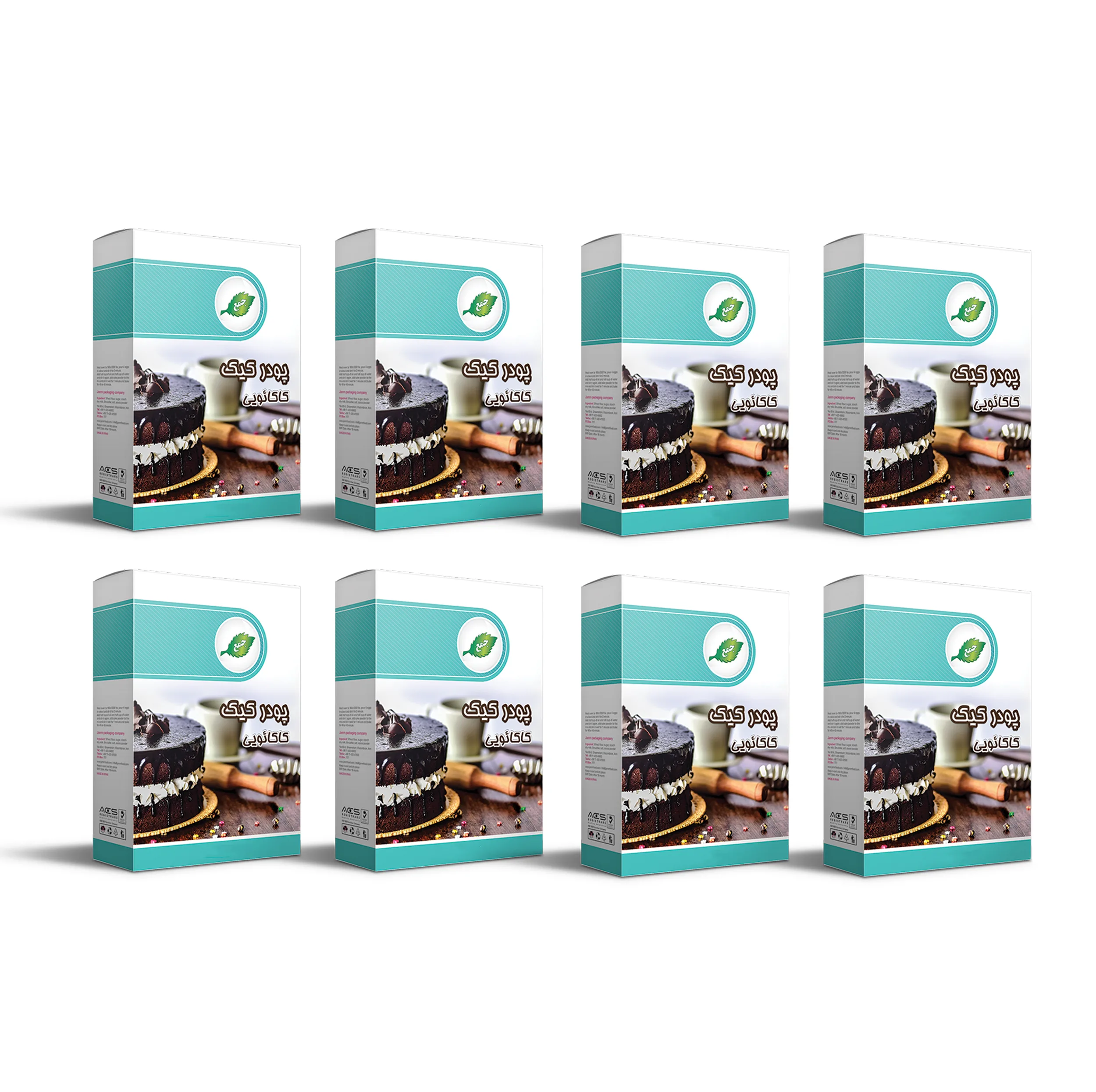 پودر کیک کاکائو جمع - 500 گرم بسته 8 عددی