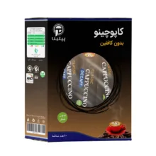 کاپوچینو کلاسیک بدون کافئین و بدون شکر و شیرین شده با استویا پپتینا – 100 گرم جعبه 10 عددی