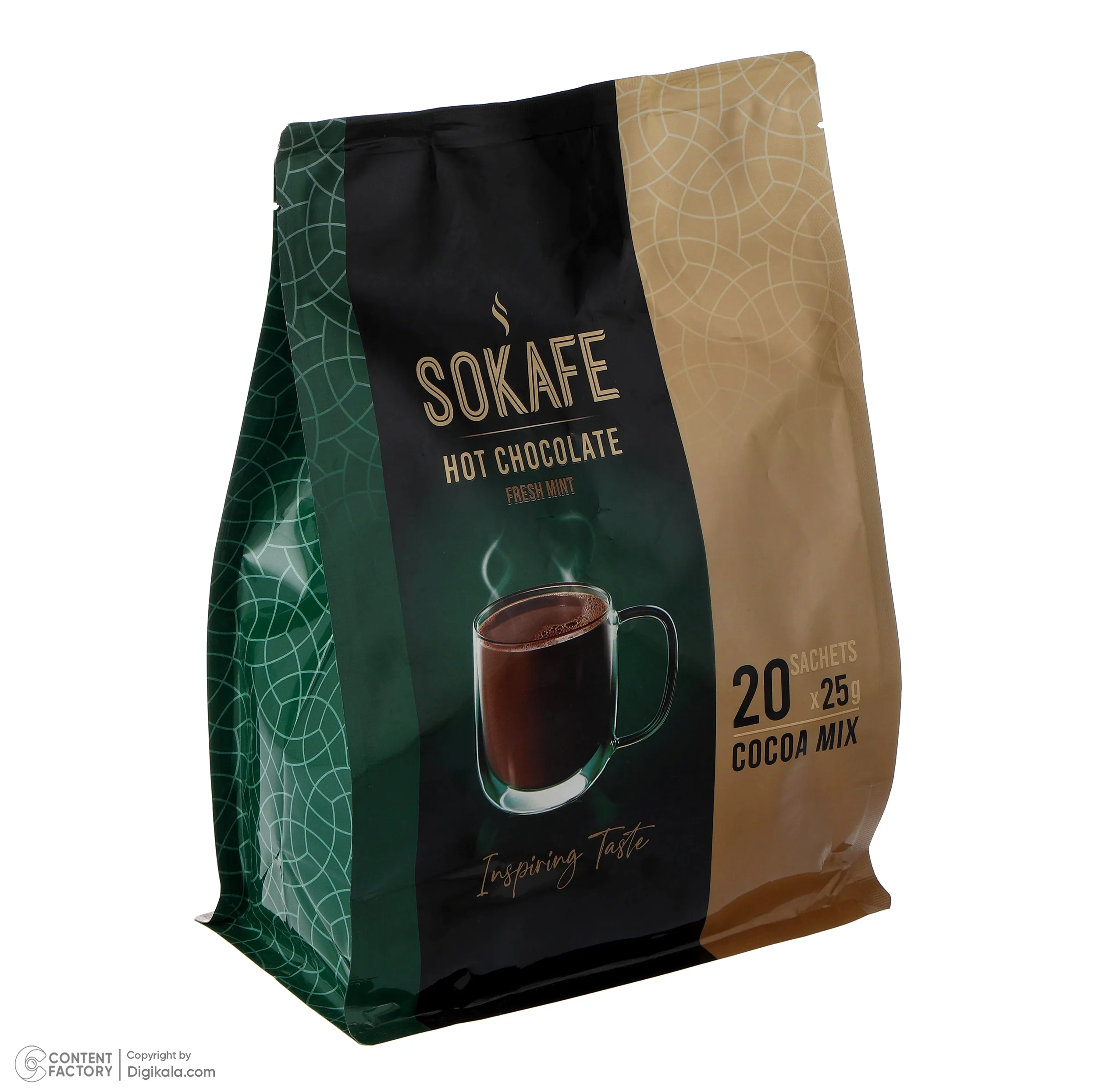 هات چاکلت نعنایی سوکافه - 25 گرم بسته 20 عددی