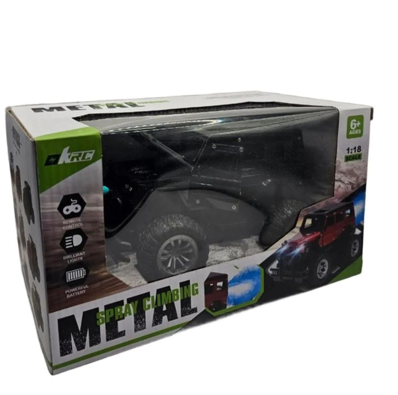 ماشین کنترلی ناب سل مدل بنز جی کلاس فلزی آفرود شارژی دودزا چراغدار اسپرت کد METAL SPRAYCLIMBING SCALE1:18