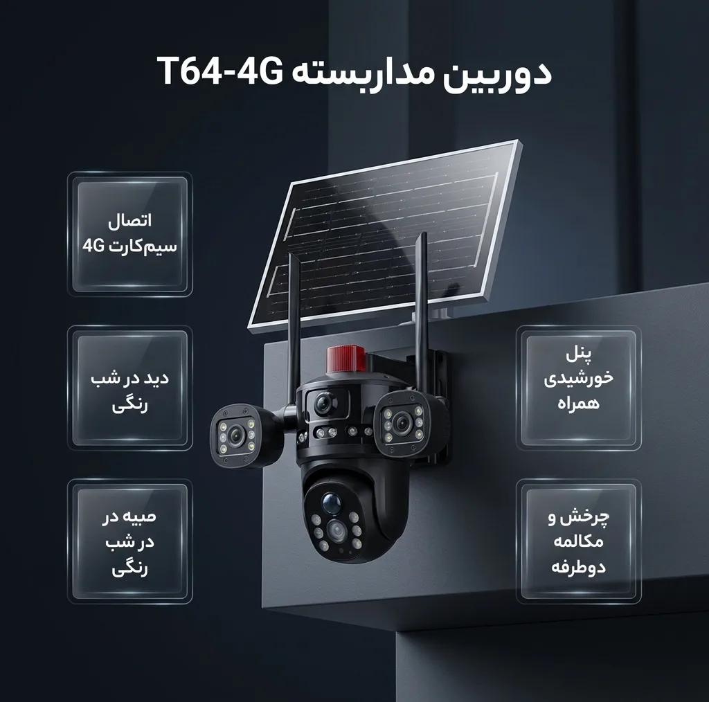 دوربین مداربسته تحت شبکه مدل T64-4G