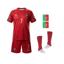 ست 5 تکه لباس ورزشی پسرانه مدل تیم ملی پرتغال طرح رونالدو جام جهانی 2026