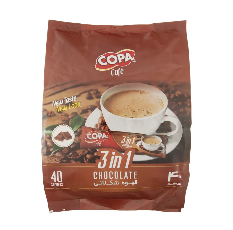 کافی میکس شکلاتی کوپا - 18 گرم بسته 40 عددی