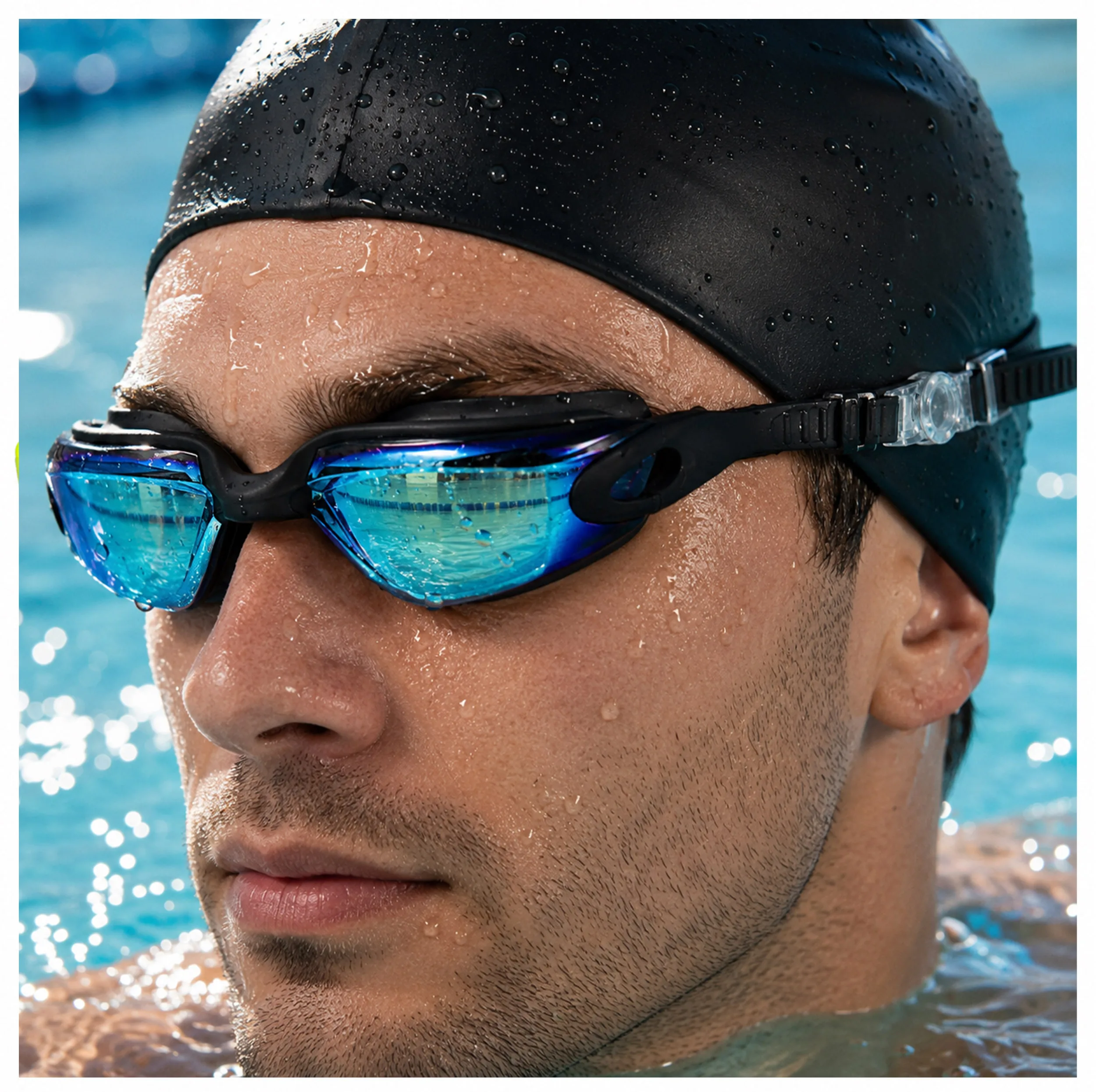 عینک شنا نیمه حرفه ای بزرگسال اسپیدو مدل ضدبخار کد NEW 2027