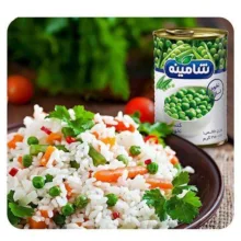 کنسرو نخود سبز شامینه - 350 گرم بسته 4 عددی