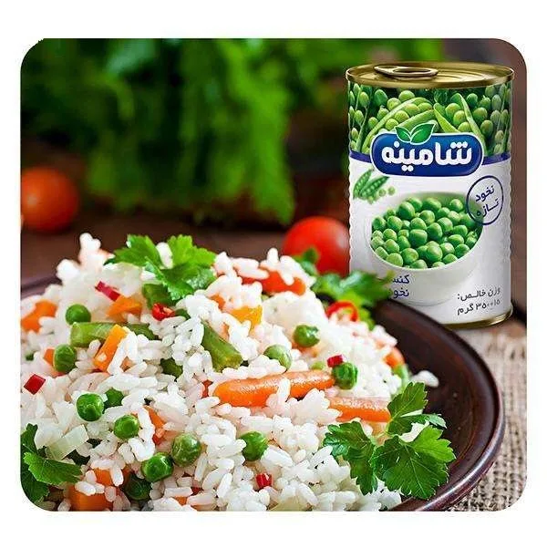 کنسرو نخود سبز شامینه - 350 گرم بسته 4 عددی