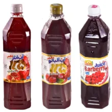 آب زرشک و آب آلبالو  و آب انار 125 – 1لیتر بسته 3 عددی