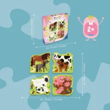پازل راونزبرگر مدل Farm Animals کد 12004001 مجموعه 4 عددی مناسب برای 2 سال به بالا