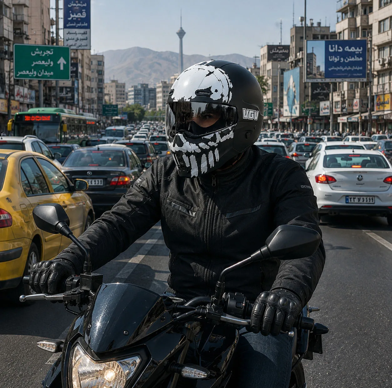کلاه کاسکت فک جداشونده وی جی وی مدل VGV-50