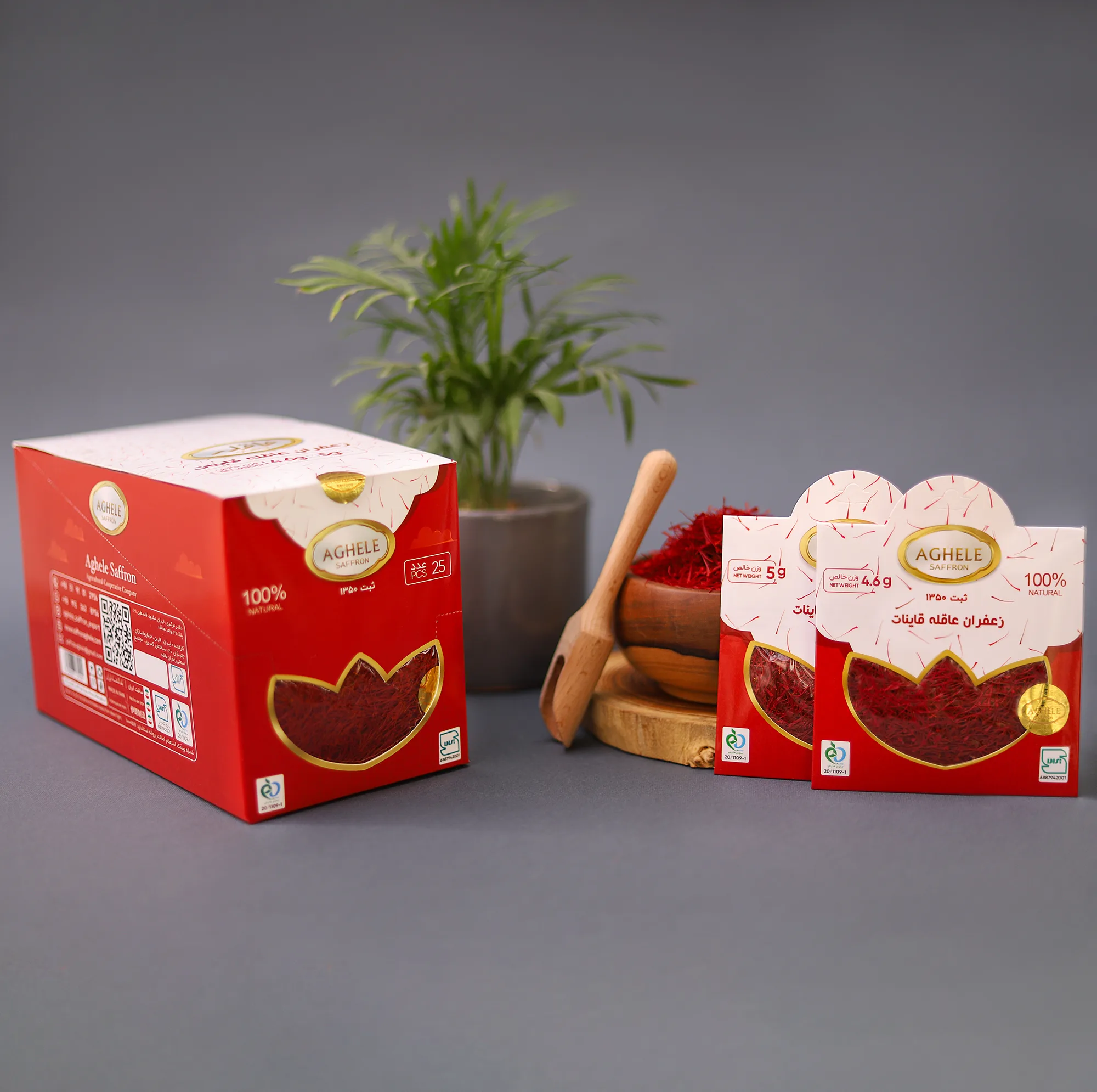 زعفران پاکتی عاقله - 4.6 گرم بسته 25 عددی