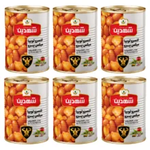 کنسرو لوبیا میکس پرو شهدین – 370 گرم بسته 6 عددی