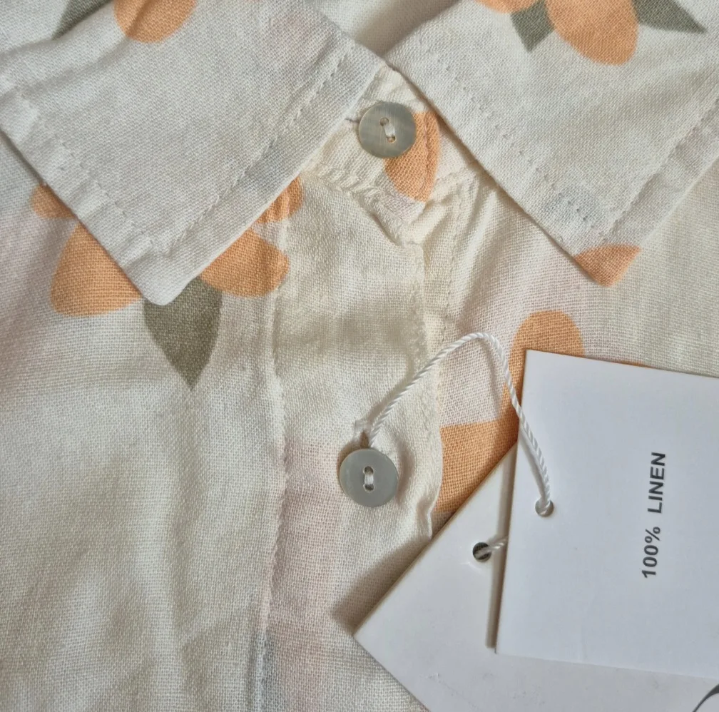 کراپ شومیز زنانه مدل Peach flowers