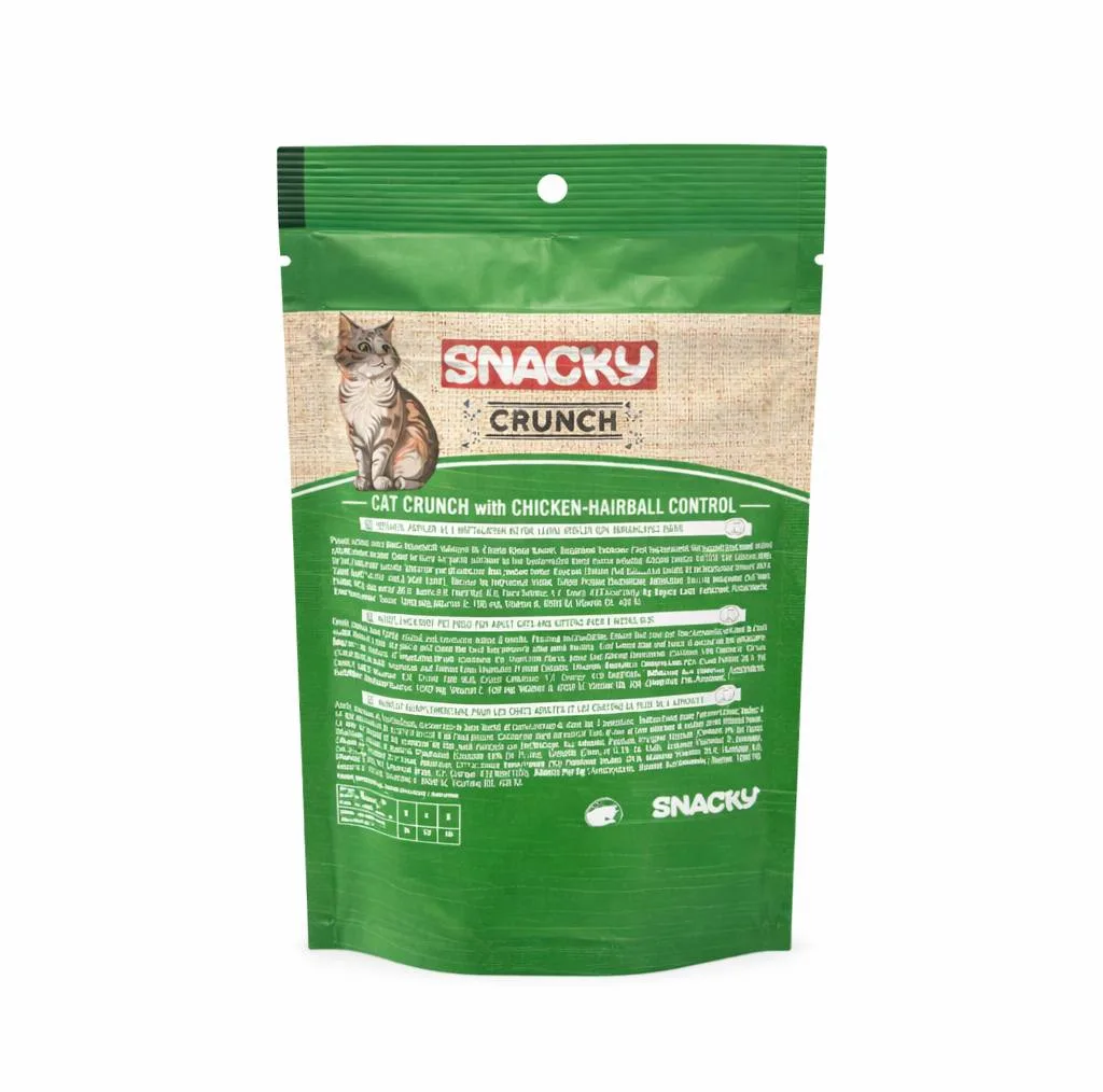 تشویقی گربه اسنکی مدل Crunch طعم مرغ و ماهی وزن 240 گرم مجموعه 4 عددی