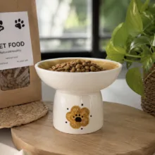ظرف غذا مدل پایه دار طرح گل پنجه