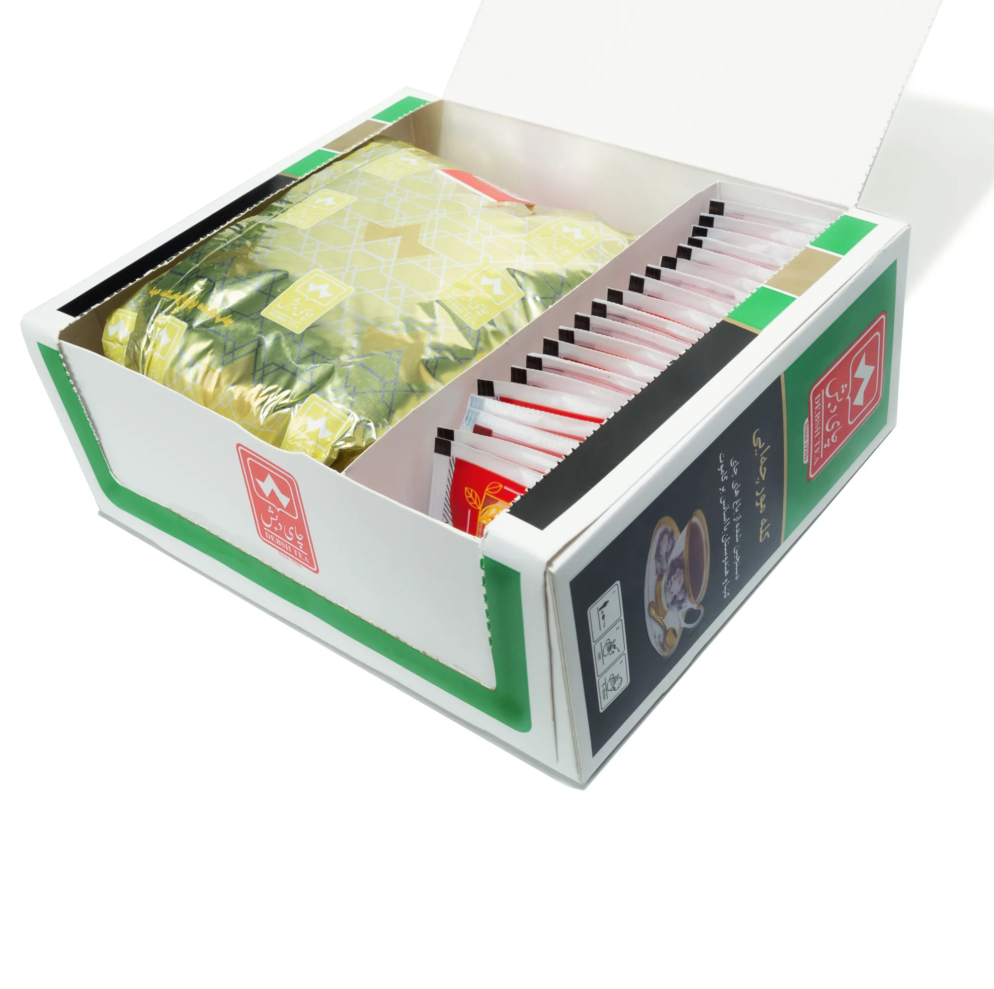 چای سیاه چای دبش - 500 گرم و چای کیسه ای ساده بسته 10 عددی