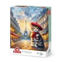 پازل 260 تکه آرت پازل مدل The Artist Cat in Paris كد 40270 مناسب نوجوان و بزرگسال