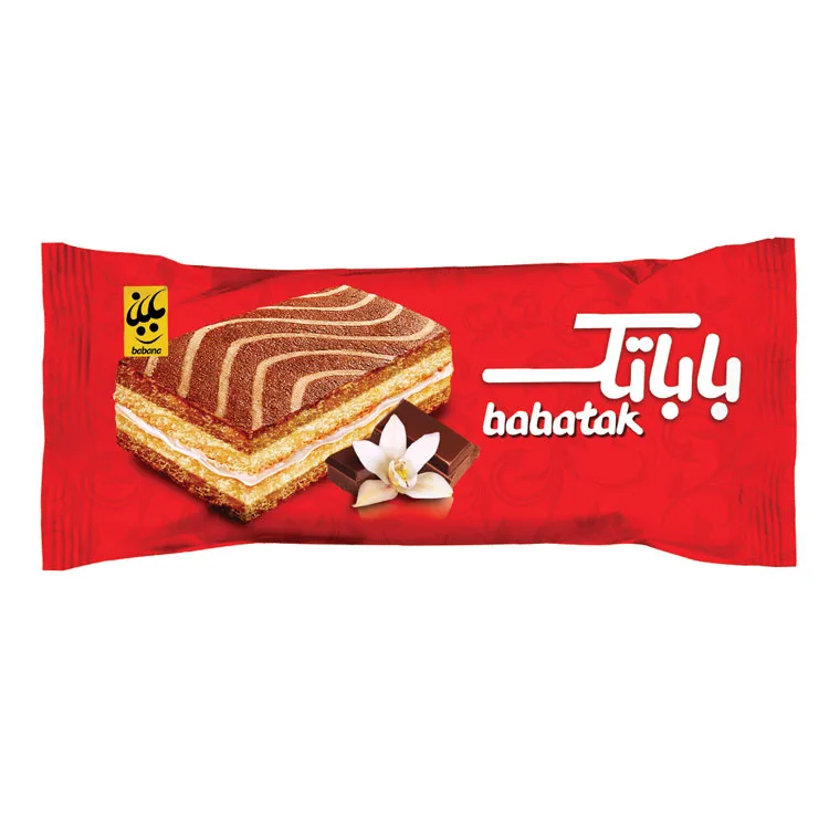 کیک باباتک دورنگ بابانا - 40 گرم بسته 36 عددی