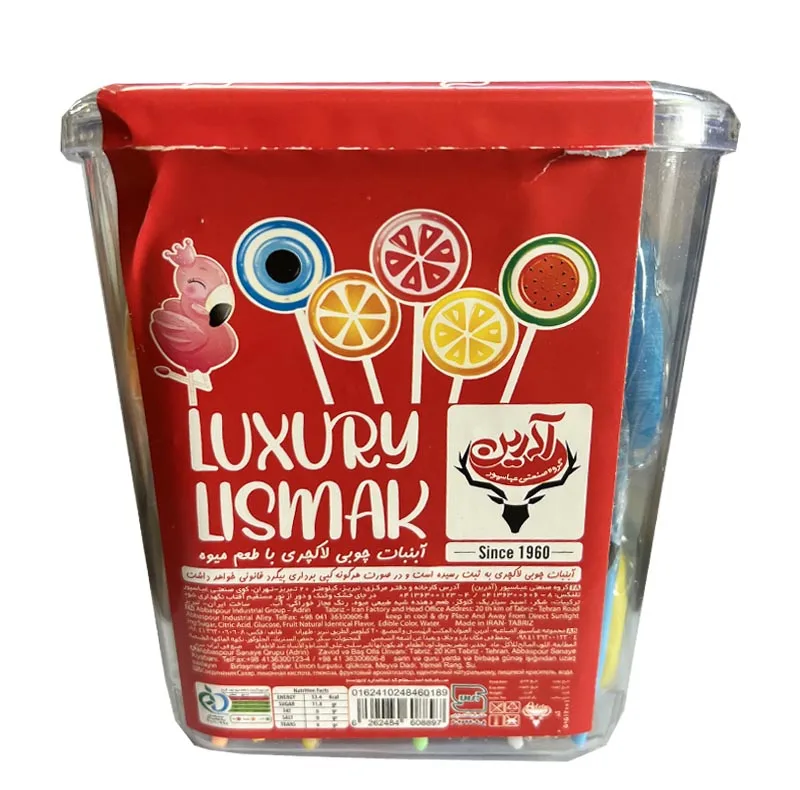 آبنبات چوبی با طعم میوه آدرین بسته 50 عددی
