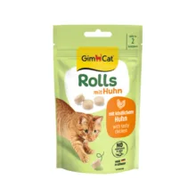 تشویقی گربه جیم کت مدل Rolls with Chicken طعم مرغ وزن 40 گرم