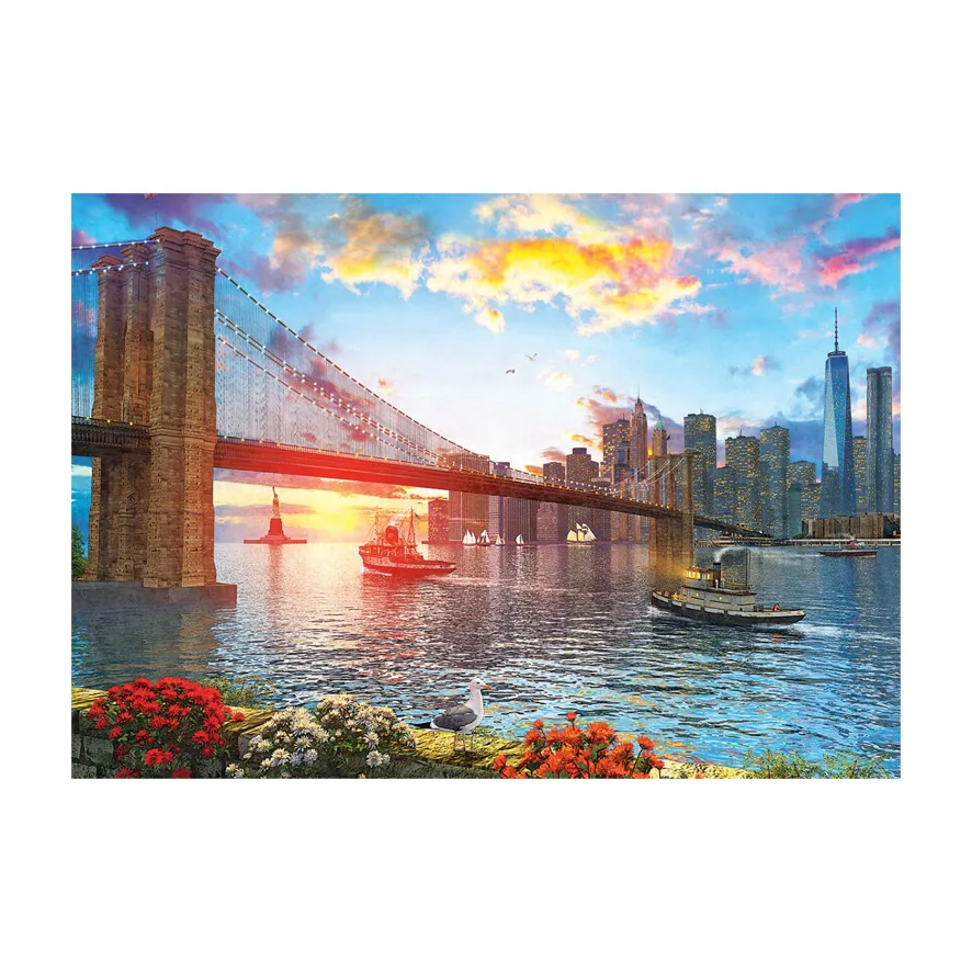 پازل 1000 تکه آرت پازل مدل Sunset On New York كد 5185 مناسب نوجوان و بزرگسال