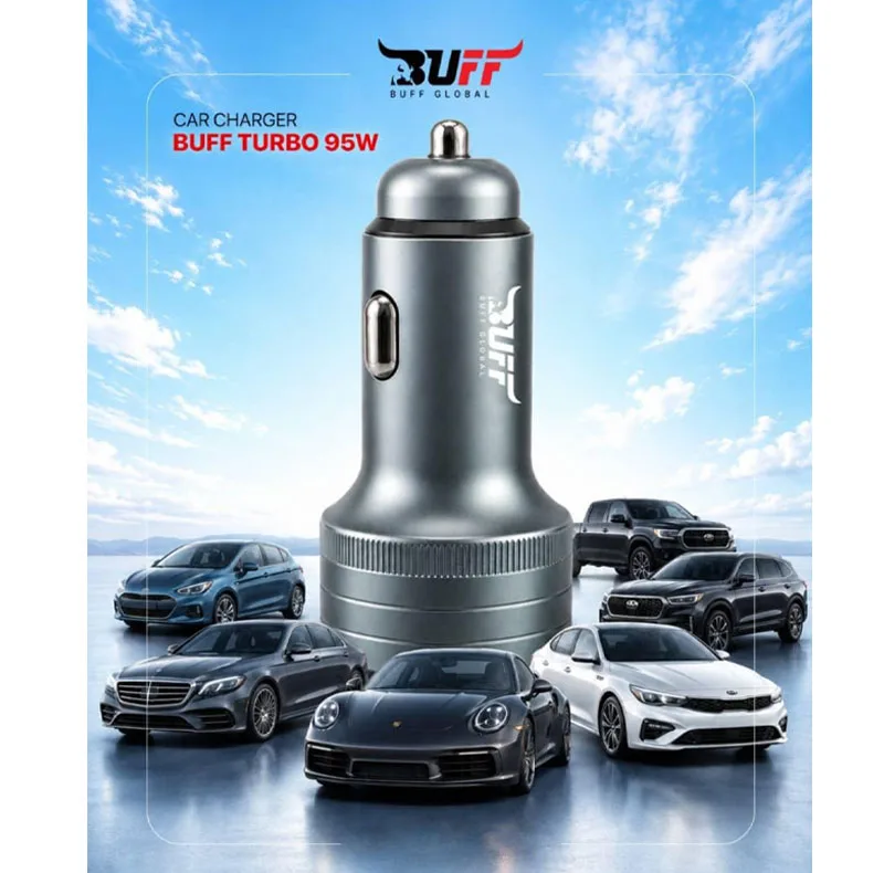 شارژر فندکی 45 وات 3 پورت بوف گلوبال مدل TURBO