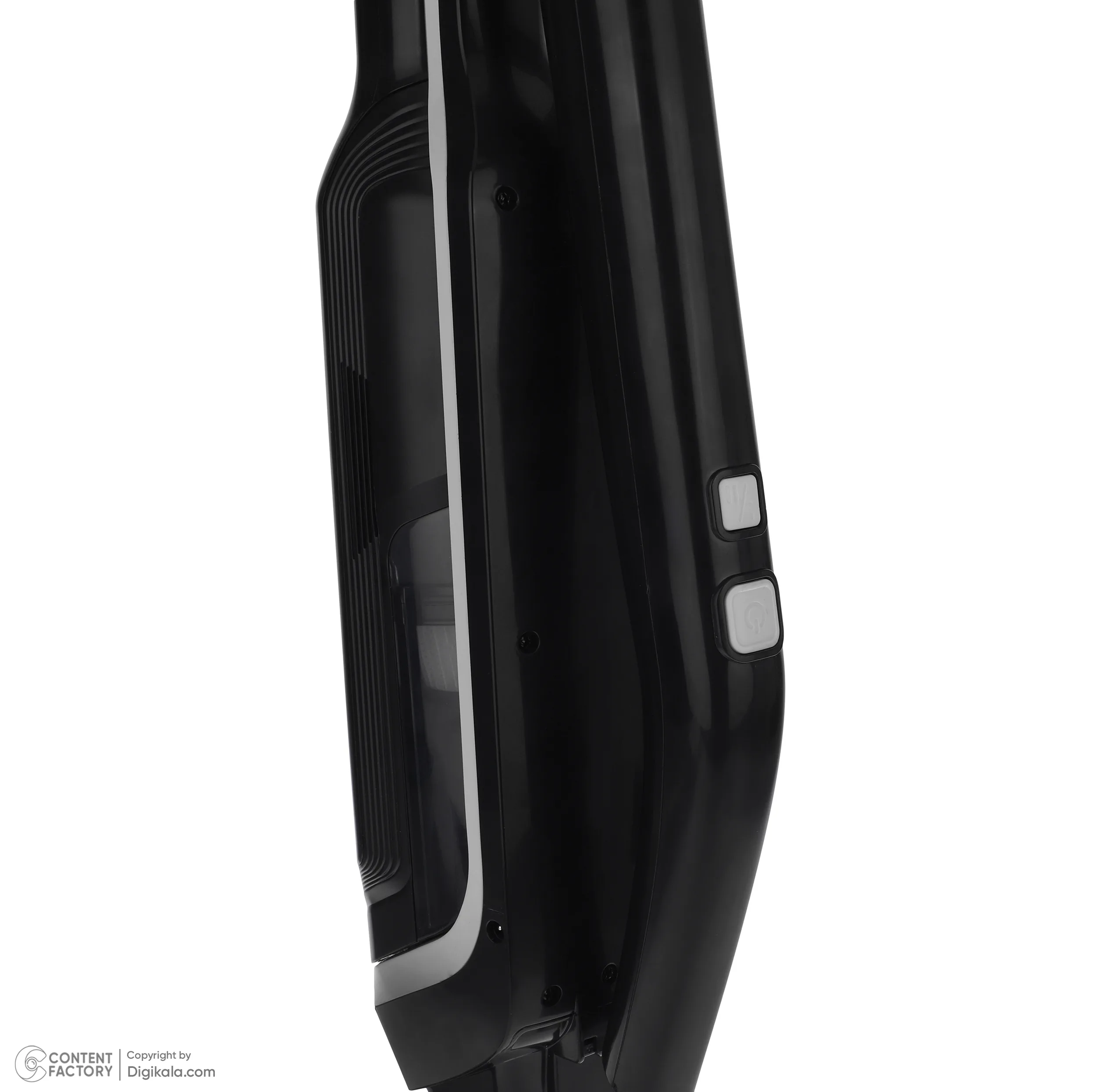 جارو شارژی عصایی گوسونیک مدل GSV-1123 با باتری لیتیوم-یونی 22.2 ولت و ظرفیت 2200 میلی‌آمپر‌ساعت، فیلتر HEPA، بدنه ترکیبی پلاستیک و فلز، وزن 2 کیلوگرم و طراحی سبک و مقاوم