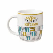 ماگ طرح هندسی مدرن مدل سرامیکی Coffee and Sarcasm
