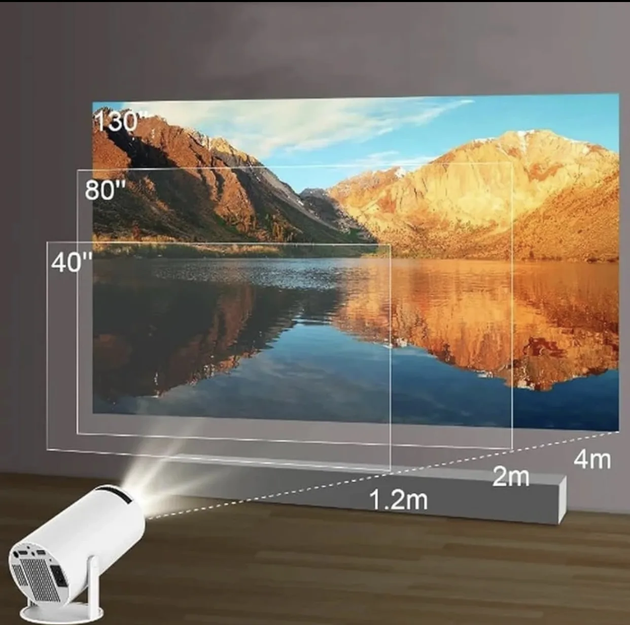 ویدئو پروژکتور آیریور مدل HY300 با رزولوشن 1280x720 تصویر 4K