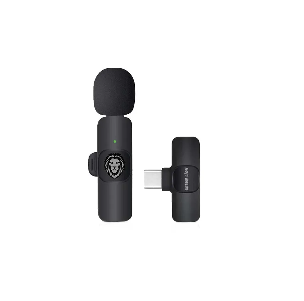 میکروفن بی سیم گرین لاین مدل GNSOLOWMICBK با درگاه اتصال USB-C