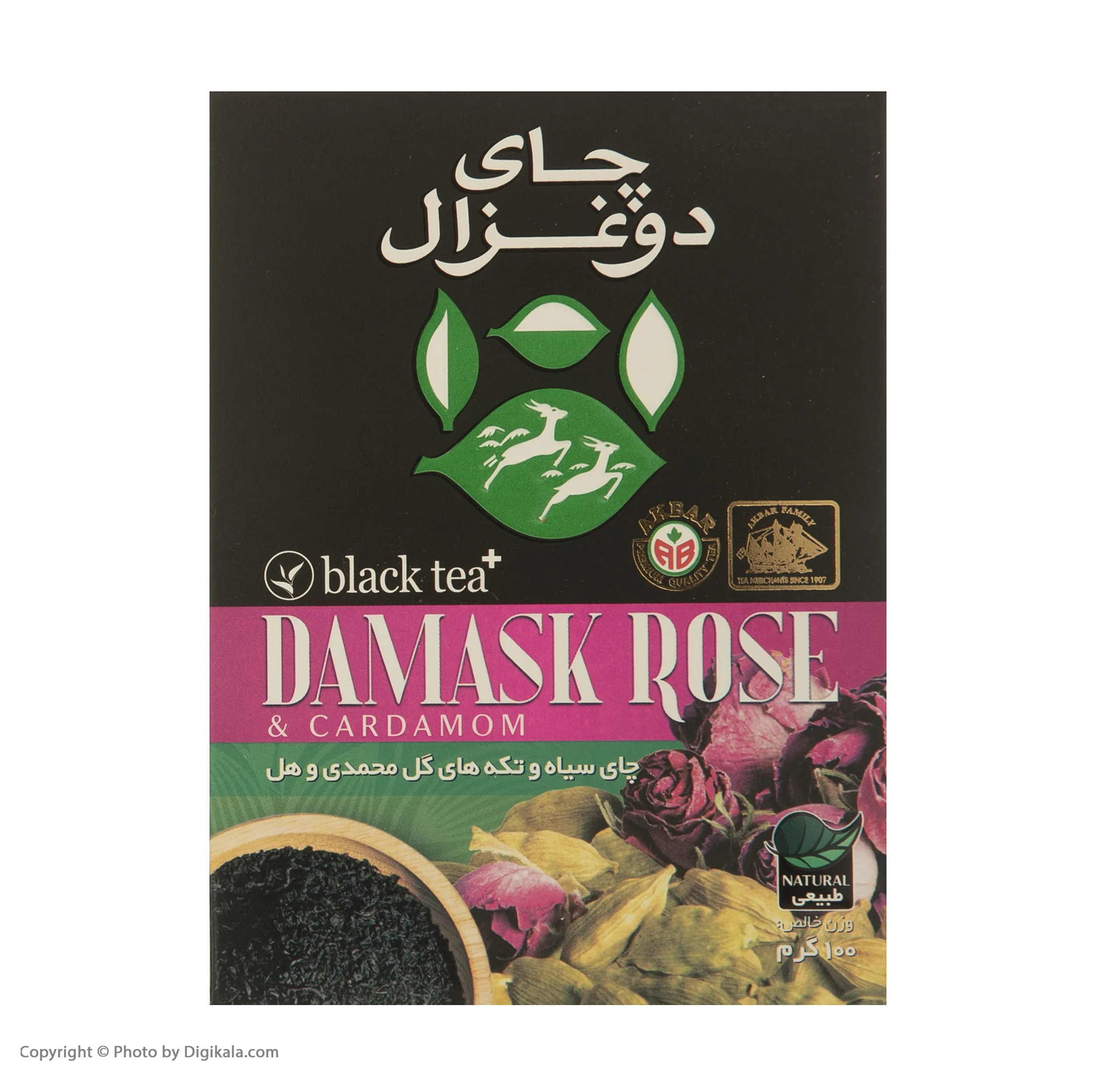 چای سیاه طعمدار دوغزال - 100 گرم مجموعه 4 عددی
