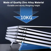پایه نگهدارنده لپ‌تاپ مدل Aluminum alloy Q2 مناسب برای لپ تاپ‌های17 اینچی و کوچکتر بسته 2 عددی