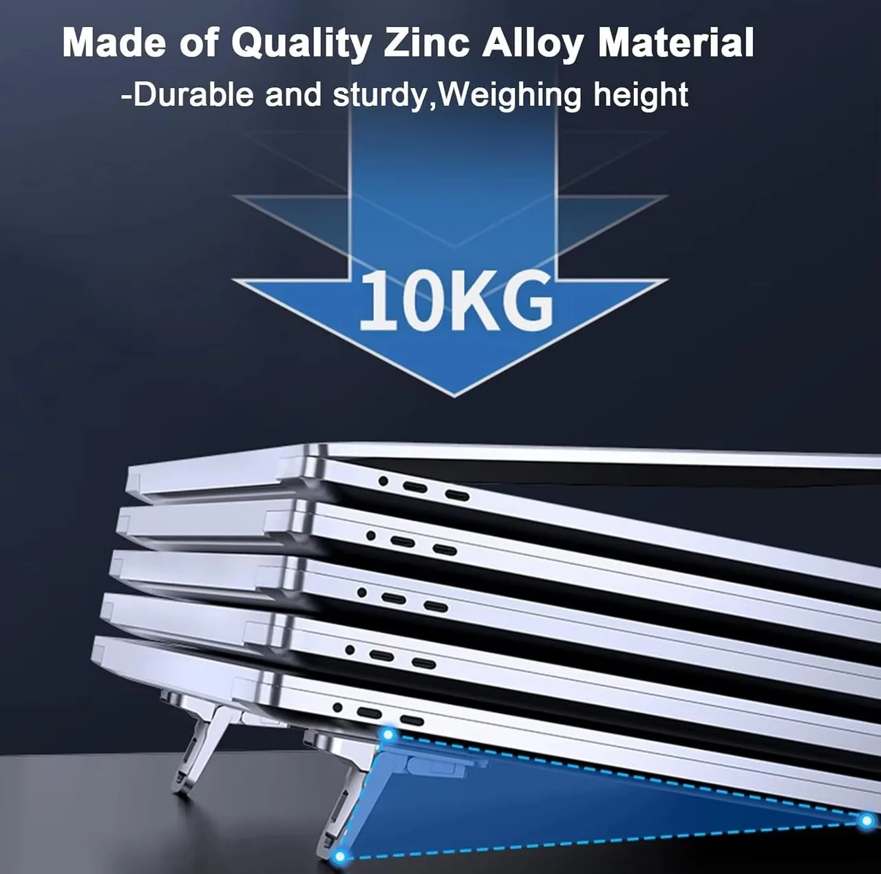 پایه نگهدارنده لپتاپ مدل Aluminum alloy Q2 مناسب برای لپ تاپهای17 اینچی و کوچکتر بسته 2 عددی
