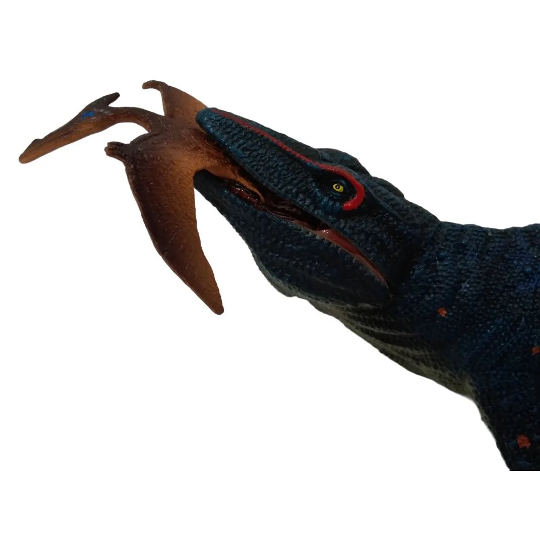 فیگور مدل دایناسور فک متحرک طرح Mosasaurus Hunting for Pterosaur مجموعه 2 عددی