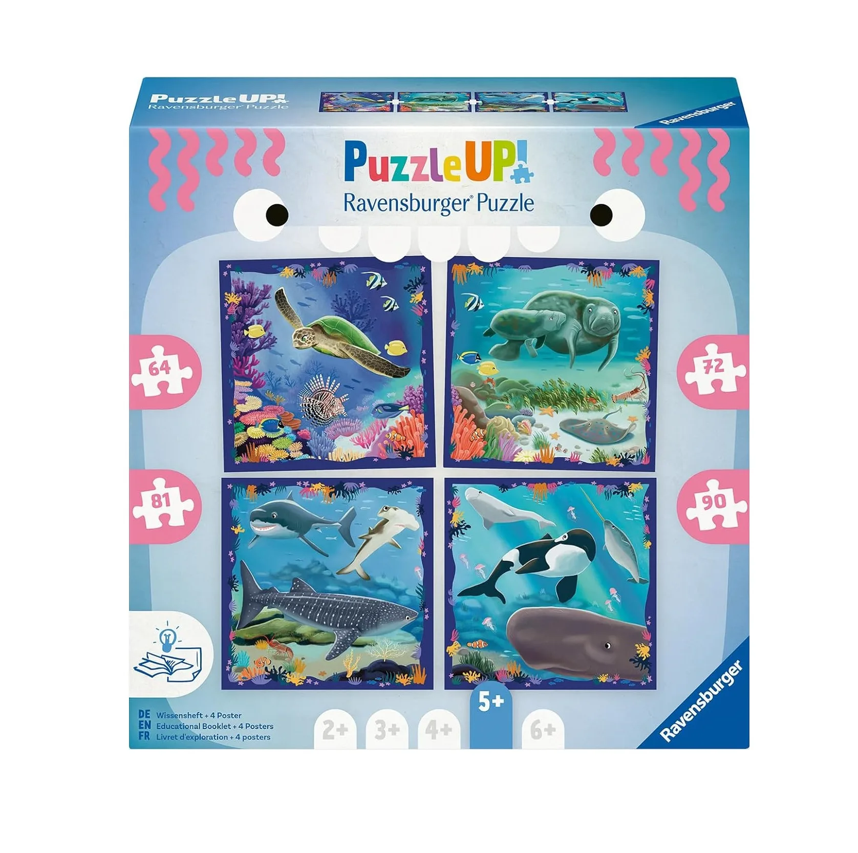 پازل راونزبرگر مدل Ocean Life کد 12004004 مجموعه 4 عددی مناسب برای 5 سال به بالا