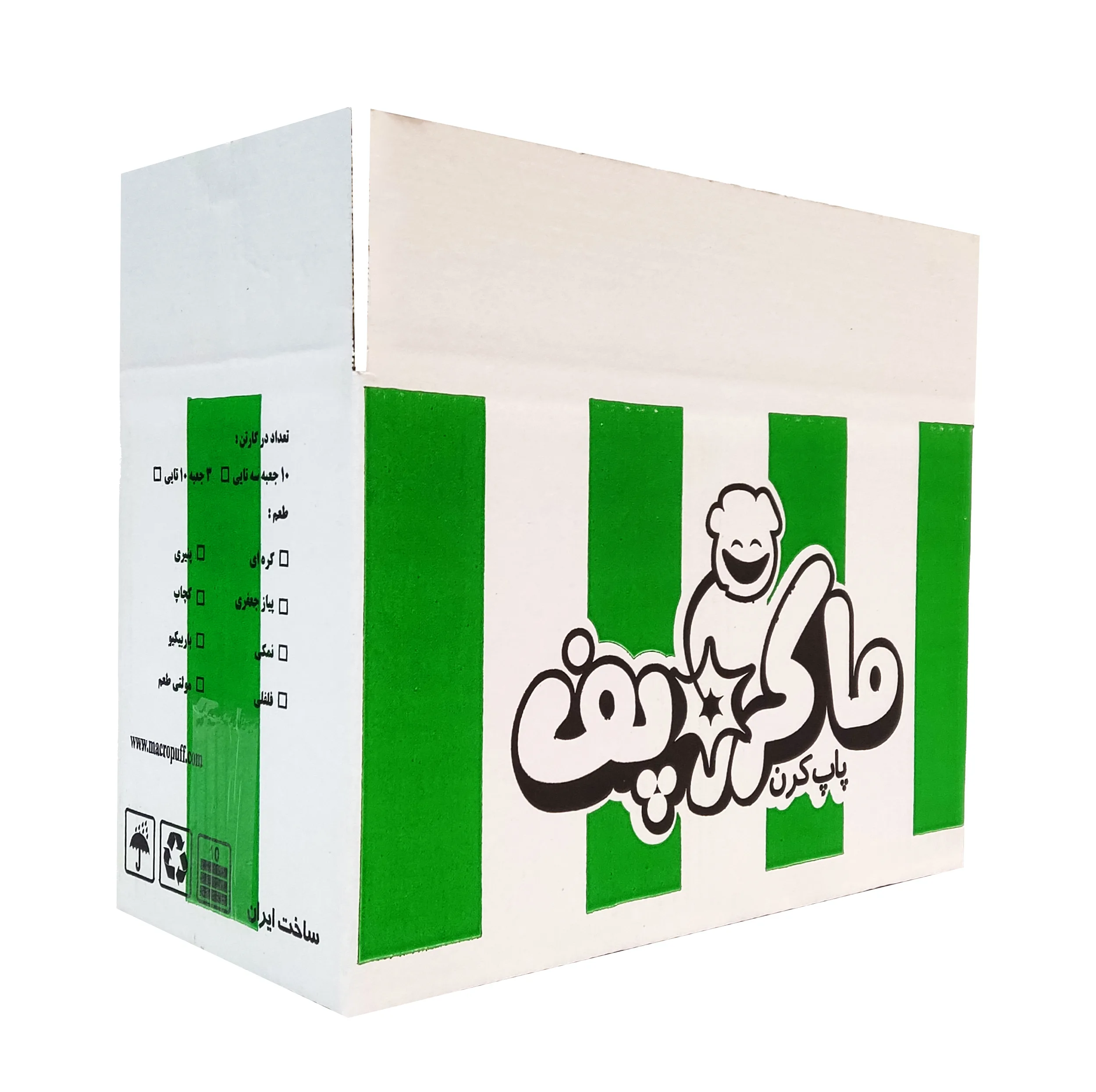 پاپ کورن نیمه آماده با طعم نمکی ماکروپف بسته 50 عددی