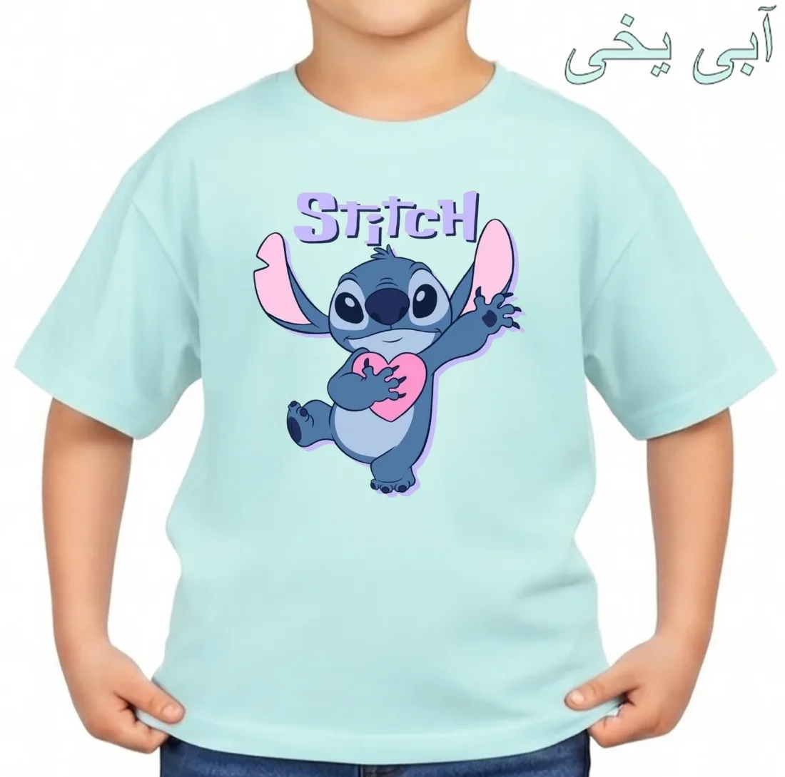 تی‌شرت آستین کوتاه بچگانه مدل استیچ  کد p7