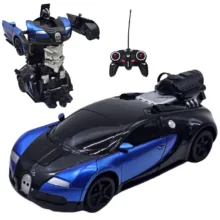 ماشین بازی کنترلی ناب سل مدل بوگاتی شارژی تبدیل شونده دودزا چراغدار Bugatti rechargeable remote control game machine with smoke and lights