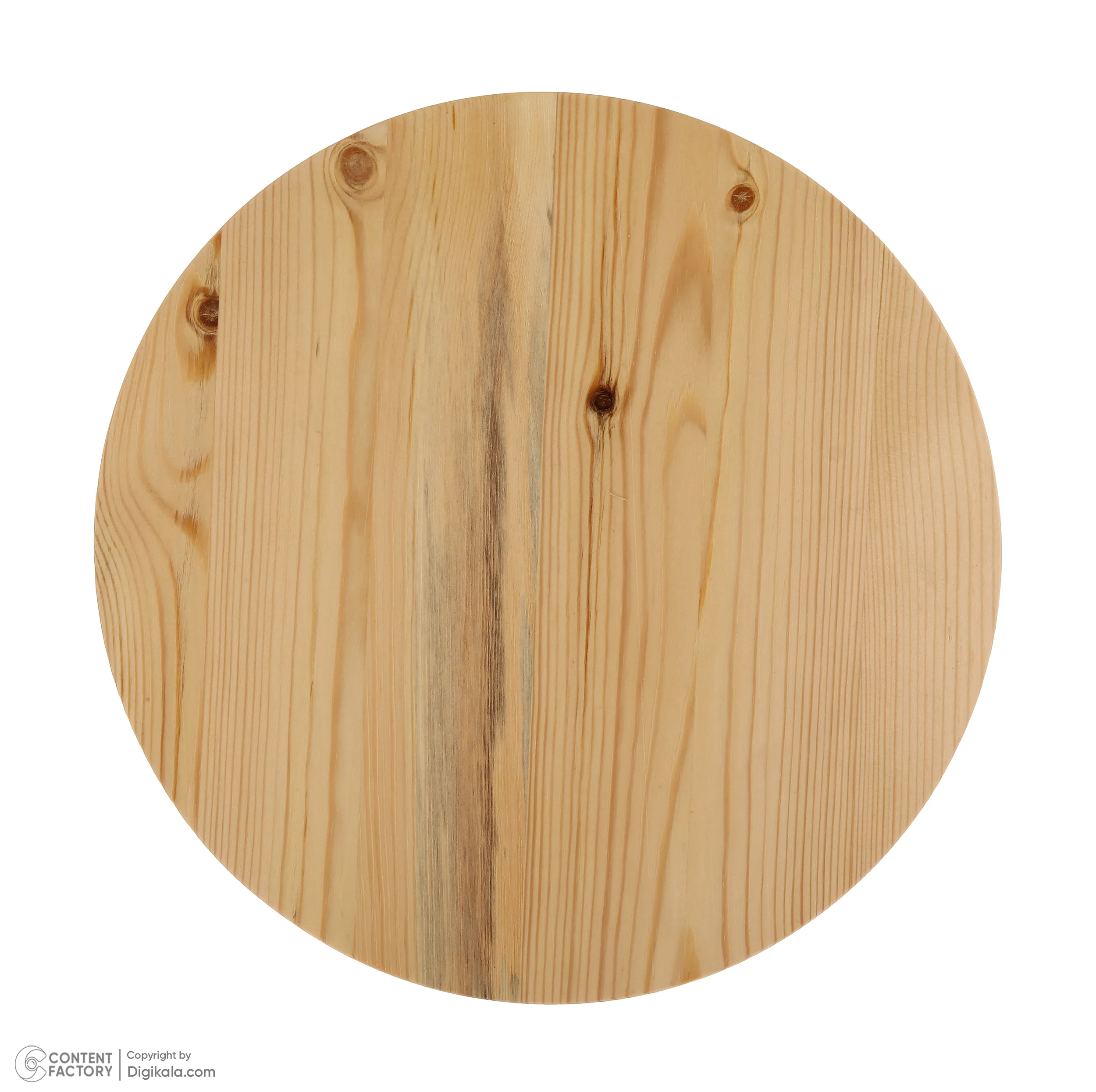سینی سرو گردان چوبی دایرهای 36×36×4 سانتیمتر، وزن 895 گرم، یک طبقه، مناسب سرو کیک و پیتزا، همراه جعبه، کد 6353460467