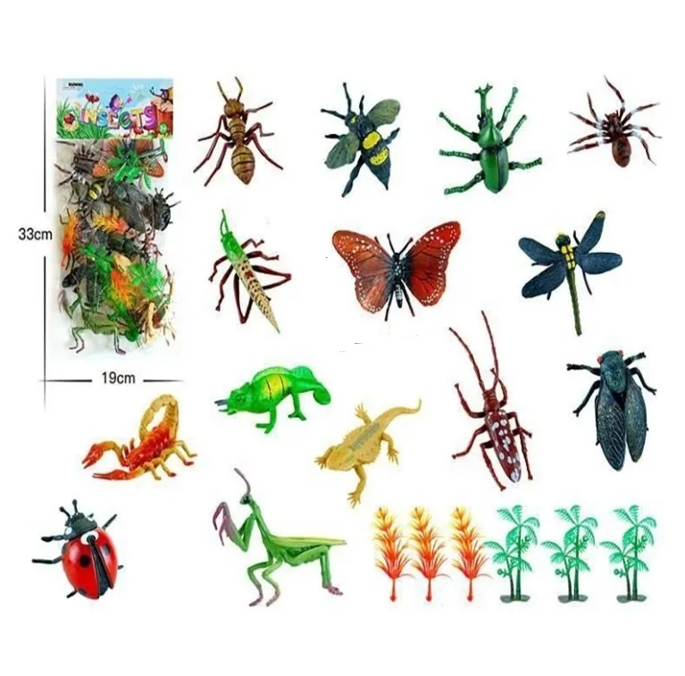 فیگور مدل حشرات طرح Wild Insects مجموعه 20 عددی