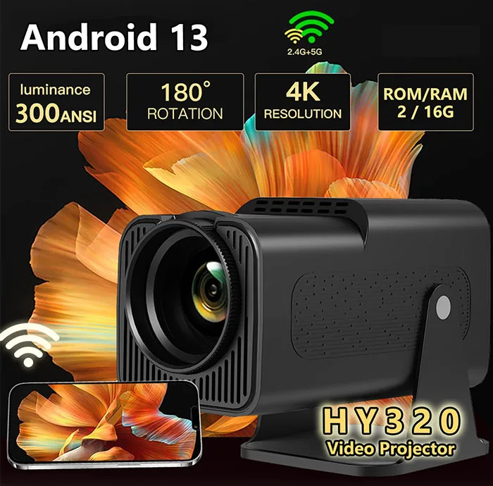 ویدئو پروژکتور مدل HY320 با رزولوشن 4K