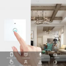 کلید  لمسی هوشمند مدل TUYA 2 GANG WiFi & RF433MHZ