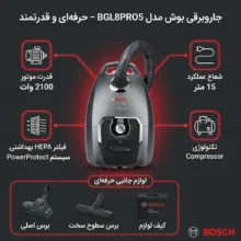 جاروبرقی 2100 وات مدل بوش BGL8PRO5