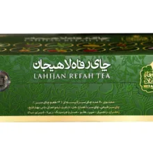 بسته چای سبز کیسه ای رفاه لاهیجان مدل 12 طعم 60 عددی