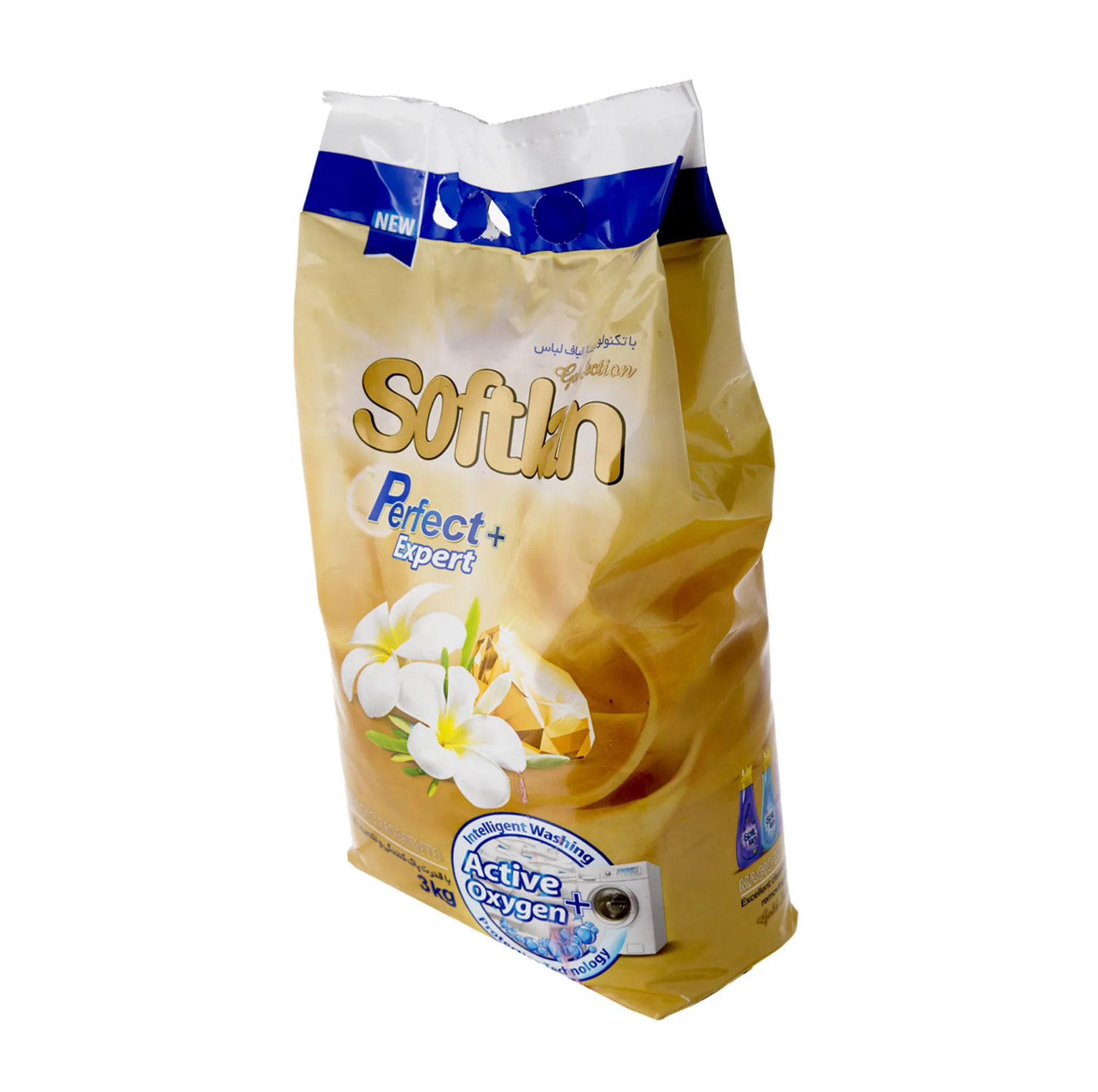 پودر ماشین لباسشویی سافتلن مدل Perfect and Shiny وزن 3 کیلوگرم